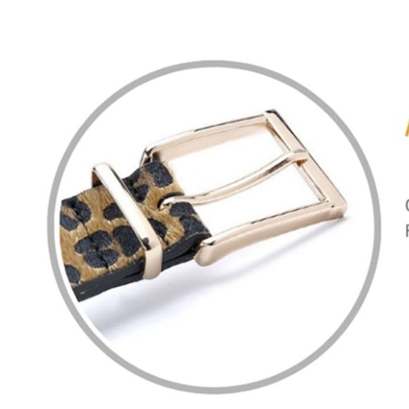 Leopard Belt Yellow Square Buckle Quality Medium - Picture 5 of 7